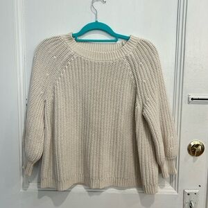 aerie White Knit Sweater